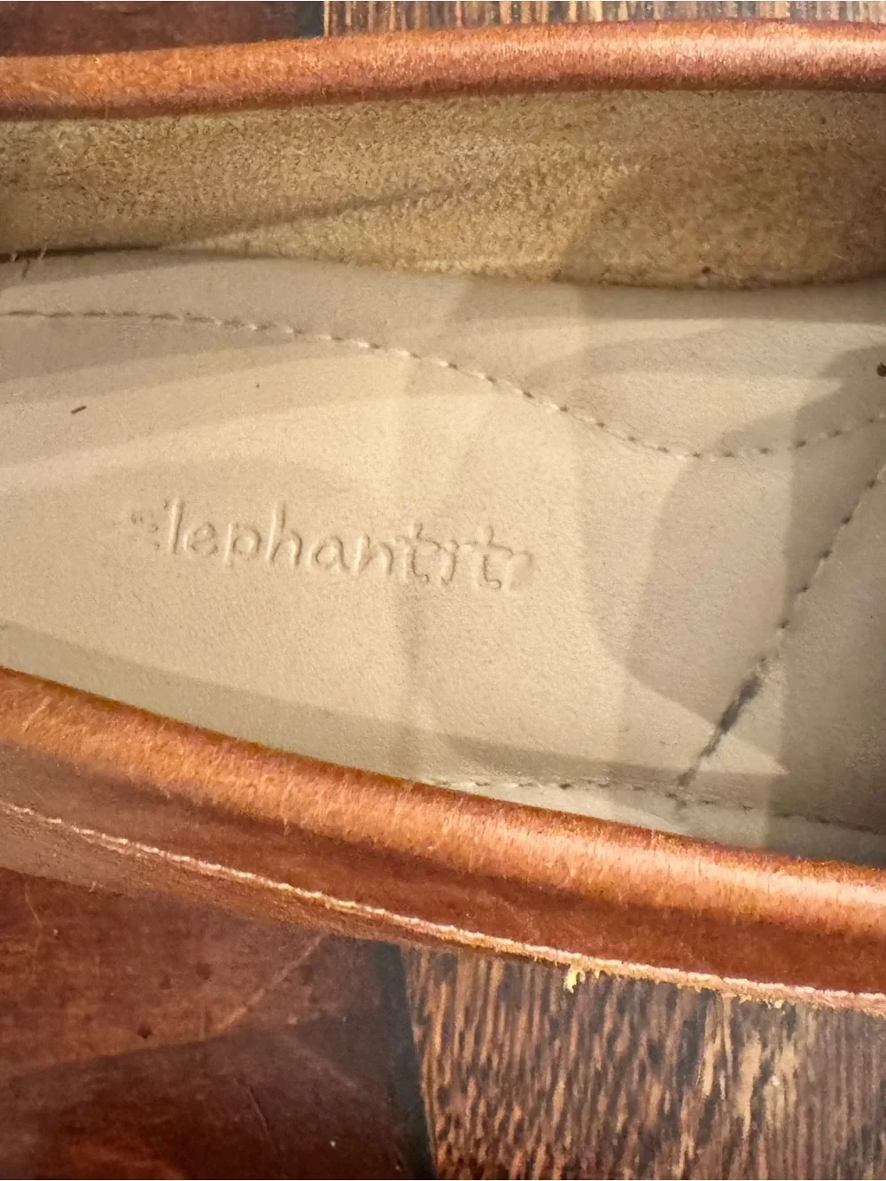 Elephantito Tan Leather Penny Loafers